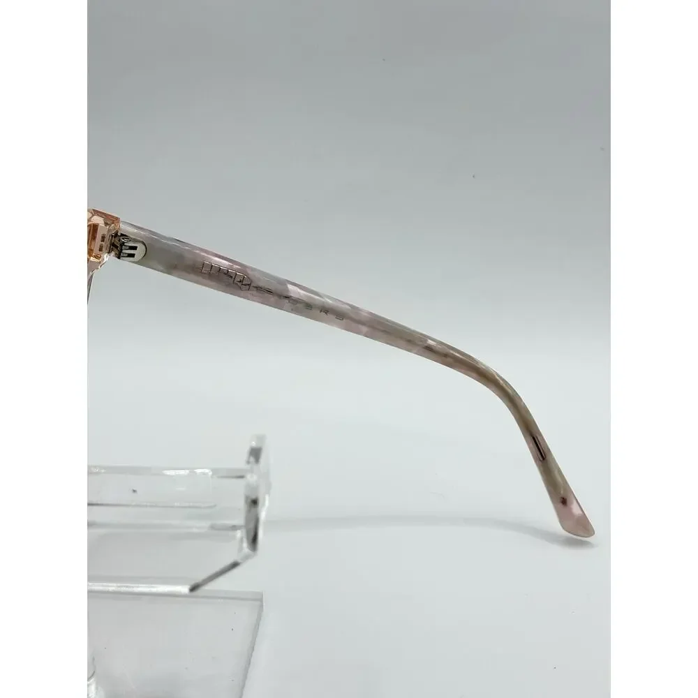 Blenders Gemstone Sunglasses Pink Transparent Mirrored Square Women